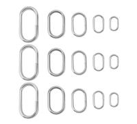 Create idea 150PCS Oval Stainless Steel Split Rings Fishing Tackle Connection Ring 5 Sizes for Sea or Coarse Fishing Surfcasting Rigs Connector