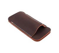 Create idea 1Pc EDC Belt Organizer Knife-s Sheath Folding Knife-s Horizontal Leather Holder for Belts 2 inches and Below Brown (11.6x4.5cm)