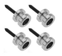 Create idea 2 Pairs of Guitar Strap Locks and Buttons Quick Release Security Straplocks with Mounting Screws Compatible with Schaller Compatible with Grover 11.9x9.9mm Silver