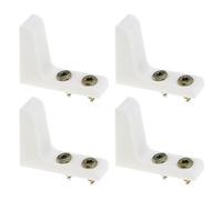 Create idea 2 Pairs Toilet Seat Stabilisers Wobbly Loose Buffers Bumpers Stop Elderly Disabled Slipping Sliding with Screws White Plastic