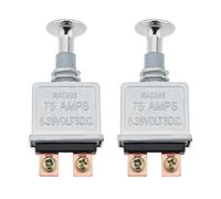 Create idea 2 Pcs 75 Amps Heavy Duty Push-Pull Switch 2 Terminal 6-28 Volts DC On/Off Switch for Cars Heavy Duty Trucks Buses ATV RV Boats Silver