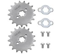 Create idea 2 Set 428 17T 17mm Motorcycle Front Engine Sprocket Drive Gear for 50cc 70cc 110cc 125cc 140cc 160cc Compatible with Honda TaoTao ATV Quad Dirt Bike