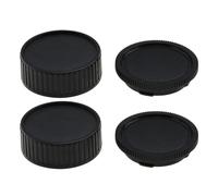 Create idea 2 Sets Body Cap Lens Rear Cover Cap Replacement Kits Compatible with Leica M-Mount Lens Cameras Protective Dust Covers Caps Black