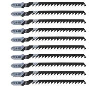 Create Idea 20pc T-Shank Jigsaw Blades, HCS, 100mm, 6TPI, Curve Cutting, Wood
