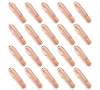 Create idea 20pcs 1.0mm Copper Contact Tip Welding Contact Nozzles M6 Welding Contact Tip Compatible with Binzel 25KD MAG Welding Torch Consumables