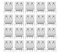 Create idea 20pcs 13.7mm 4-Pin USB Type-A Female Jacks Vertical Straight Connector Port for DIY Solder