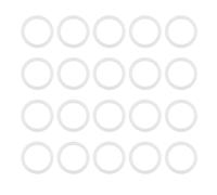 Create idea 20Pcs 19mm Nylon Washers for Door Handle Repair 19x16.3x1mm White