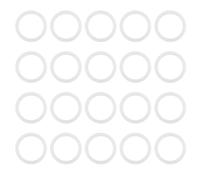 Create idea 20Pcs 21mm Nylon Washers for Door Handle Repair 21x16.3x1.1mm White