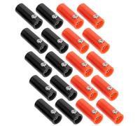 Create idea 20PCS 4mm Banana Jack Connector Including 10 Black 10 Red Banana Female Socket Bullet Connector Adapter for Mounting Speaker Cable