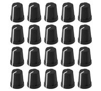 Create idea 20Pcs D-shaped Rubber Body Control Knob Cap 6x14mm for Mixer Potentiometer