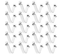 Create idea 20PCS Kayak Paddle Snap Spring Clips 6mm Push Button Spring Clip for Kayak Paddle Tent Pole Manganese Steel Silver (Double Button)