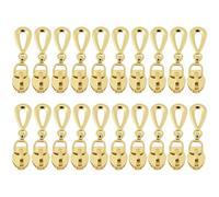 Create idea 20pcs No.5 Gold Non Locking Zippers Sliders 6mm Metal Teardrop Shape Zipper Puller 4cm Slider for Nylon Coil Zippers for 6mm Open Zipper Sliders Gold