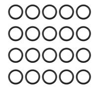 Create idea 20pcs Rubber Gasket ID 15mm OD 20mm Thickness 2.5mm for Industrial Equipment Furniture Black Sealing Ring