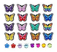 Create idea 24PCS Butterfly Shoe Charms Shoe Decoration Accessories PVC for Hole Shoes Ripped Shoes Garden Clogs Beach Sandals Summer Water Shoes Slip-On Shoes