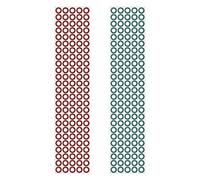 Create idea 250PCS 18650 Lithium Battery Insulator Rings Hollow Paper Pad Electrical Insulation Ring Adhesive Cardboard Sticker Red & Green