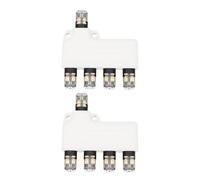 Create idea 2Pcs 1 Lead 4 Way Junction Box Cable Connector 5 Pluggable 2 Pin Power Distribution Connector for 12V LED Lighting Setups