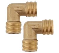 Create idea 2Pcs 16.5mm Male Thread 90 Degree Elbow Brass Connector Suitable for Oil-Free Air Compressor