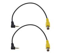 Create idea 2PCS 2.5mm TRRS Male to RCA Female Cable Car GPS Navigator Video AV Input RCA Adapter Cable Audio Cable Converter Cord Connection Lead 26cm