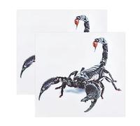 Create idea 2PCS 3D Lifelike Scorpion Sticker Simulation Reptile Decal Self-adhesive PVC Decorative Emblem Badge for Automotive Motorcycle Window Wall Laptop