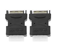 Create idea 2Pcs 4 Pin Female IDE Molex to Sata 15 Pin Male Adapter Converter Molex to Sata Power Adapter Accessories for Power HHD/SSD/DVD RW/Hard Drive