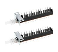 Create idea 2Pcs 8PDT 8 Pole 24 Pin 1 Position Switch Self-Locking Push Button Switch DC30V 1A for Signal Control