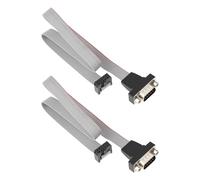 Create idea 2Pcs 9 Pin Serial Db9 Male to 10 Pin IDC Motherboard Header Panel Mount Cacle PNL9M16 40cm