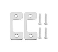 Create idea 2pcs Adjustable Strike Plate for Exterior Doors 201 Stainless Steel Door Frame Gusset Plate with Screws 57x25.6x25mm 5x25mm