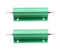 Create idea 2PCS Aluminum Resistor Load Resistor 100W 4 Ohm for Power Supply Equipment Converter Elevator Green