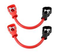 Create idea 2pcs Battery Terminal Connectors Cable Length 210mm 25 Square 10AWG Battery Lead Connector Clip for Cars Ships RVs Motorcycles Red and Black