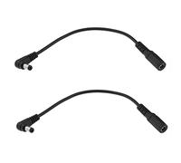 Create idea 2PCS DC Power Extension Cable 90 Degree 5.5mmx2.1mm Right Angle Male to Female Plug Jack Extension Cord for CCTV Security Camera Surveillance 20cm