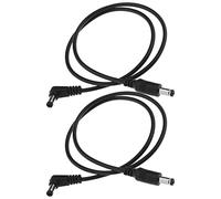 Create idea 2Pcs DC5521 Male to Right Angle Male Power Cable Replacement Right Angle DC to DC Male Power Cable Accessories for Strip Light CCTV Surveillance Cameras Black