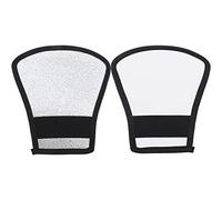 Create idea 2PCS Flash Diffuser Two-Sides Silver White Reflector with Elastic Band Bend Bounce Flash Reflector for Any Camera Flashes Head with Normal Size