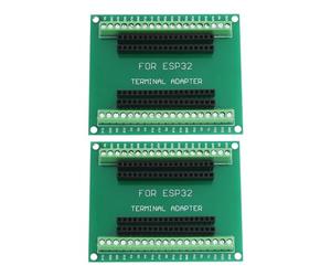 Create idea 2Pcs Green 38 Pin Narrow Version ESP32 Breakout Board GPIO 1 into 2 with Wireless WiFi Bluetooth for ESP-WROOM-32, 77x63mm