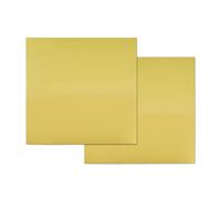 Create idea 2Pcs H62 Solid Brass Sheet Plate 152mm x 152mm Thickness 0.8mm No Scratches Film Attached Brass Plates for Making Machinery Parts Gold
