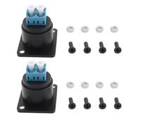 Create idea 2pcs LC Female to LC Female Fiber Optic Panel Mount Connector D-Type Coupler for Fiber Optic Network