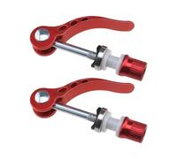 Create idea 2Pcs M6 × 65mm Bike Quick Release Seatpost Clamp Bicycle Seat Bolt Tube Lengthen Lock Nut Saddle for Road Bike Mountain Bike, Red