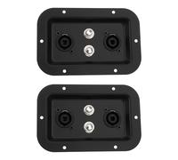 Create idea 2Pcs Speaker Jack Plate with Dual SpeakON NL4 & 1/4inch Female Jacks Compatible with PA Speakers Box