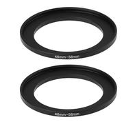 Create idea 2pcs Step Up Camera Filter Adapter Ring Aluminum Alloy 46mm to 58mm Thread 0.75mm Compatible with Filter Adapter Lens Hood Lens Cap