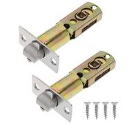 Create idea 2Pcs Tubular Mortice Latch Size 60mm or 70mm Stainless Steel Tubular Door Latch Adjustable Latch Accessories for Lever Door Handles Internal Door Handles