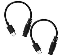 Create idea 2PCS Type C Male to DC 5.5x2.1mm Female Converter Power Charge Cable Adapter Connector for Laptop DVD Player Bluetooth Audio DC 5V-12V Power Supply 15cm