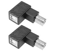 Create idea 2PCS USB 2.0 Type-B Printer Adapter 90 Degree Type-B Male to Female Converter 480 Mbps Data Transfer Speed for Printer Scanner (Left Angle & Right Angle)