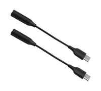 Create idea 2Pcs USB C to 3.5mm Headphone Jack Adaptor Compatible with Huawei P40/P30/P20 Mate 30/30 Pro/20/20 Pro Compatible with Samsung GA axy S21/S20/S20+Ultra/S10/S9 Black