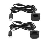 Create idea 2Pcs USB Charging Cable Replacement Compatible with Xbox 360/360 Slim Controller Charger Cable Accessories Black