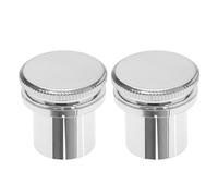 Create idea 2pcs XLR Female Plug Cap Brass Silver Plated PTFE Shielding Cap Dust Protector Noise Suppression Cover Compatible with Canare