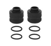 Create idea 2Set G1/4'' PC Computer Hard Tubing Anti-Off Fitting Watercooling Compression Fitting Fits PETG/PMMA Tube With Inner Diameter Of 14mm Black