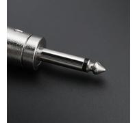 Create idea 2x 3 Pins XLR to 1/4Inch Adapters, XLR Male Socket to 6.35mm Male Jack Mono Plug Conversion Connectors Silver for Microphone Audio