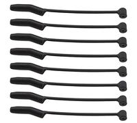 Create idea 30PCS D Rig Aligners Rubber Carp Fishing Kickers Anti Tangle Sleeves Hooks Line Aligners Fishing Terminal Tackle Hook Link Accessories Black 28mm