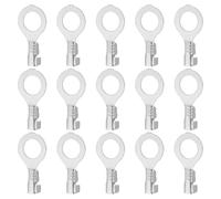 Create idea 30pcs M6 Eyelet Ring Connector High Temp Resistant Eyelet Wire Connector Suitable for 2.5mm Cable Non-Insulated Battery Cable Connector