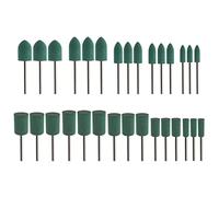 Create idea 30pcs Rubber Polishing Bits Cone Cylinder Shape Polishing Burrs Jewelry Wheel 3mm Mandrel 4mm 6mm 8mm 10mm 12mm Head for Rotary Tool Electric Drill Electric Grinder