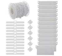 Create idea 31Pcs Vertical Blind Bottom Weights Accessories Repair Kit 89mm Vertical Blind Top Hangers 10M Chain and Connector Plastic DIY Replacement